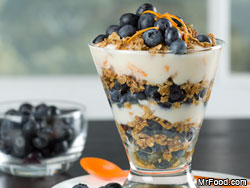 Blueberry and Orange Yogurt Parfait