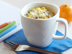 Ham, Mushroom and Swiss Coffee Cup Scramble